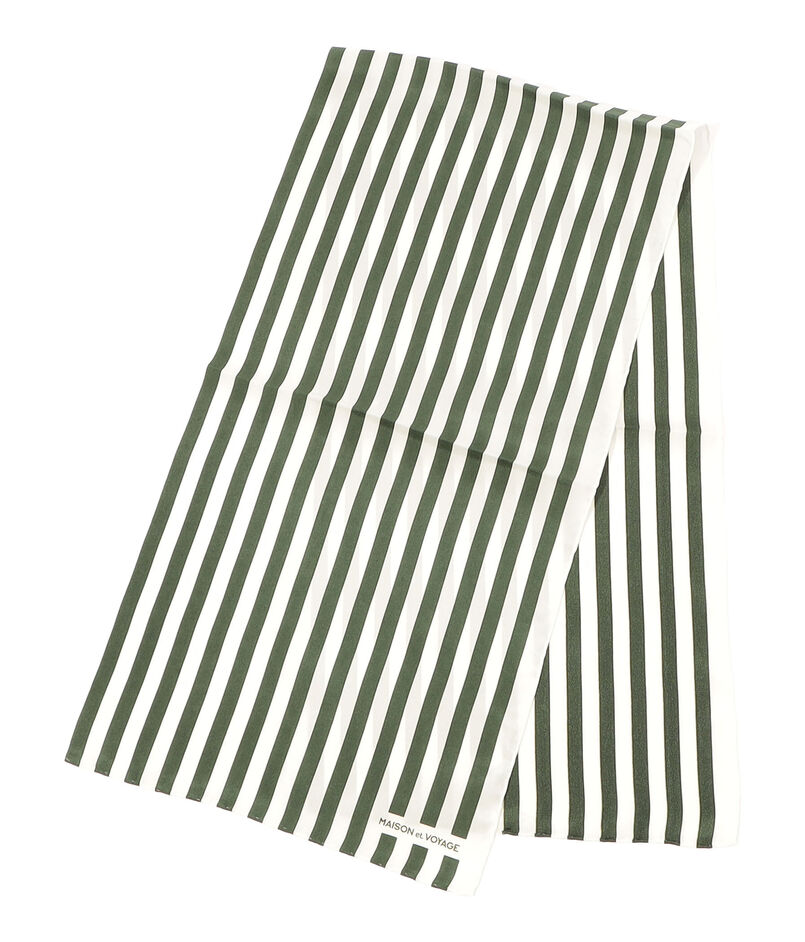 MAISON et VOYAGE 羽二重シルク ストライプ スカーフ