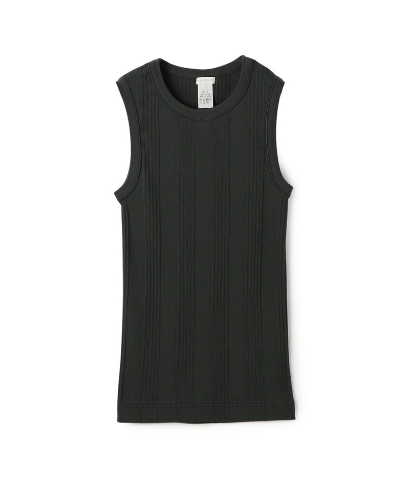 コットンランダムリブ ノースリーブプルオーバー