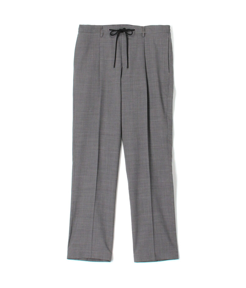 Super120's wool Polyester 1 pleated easy slacks
