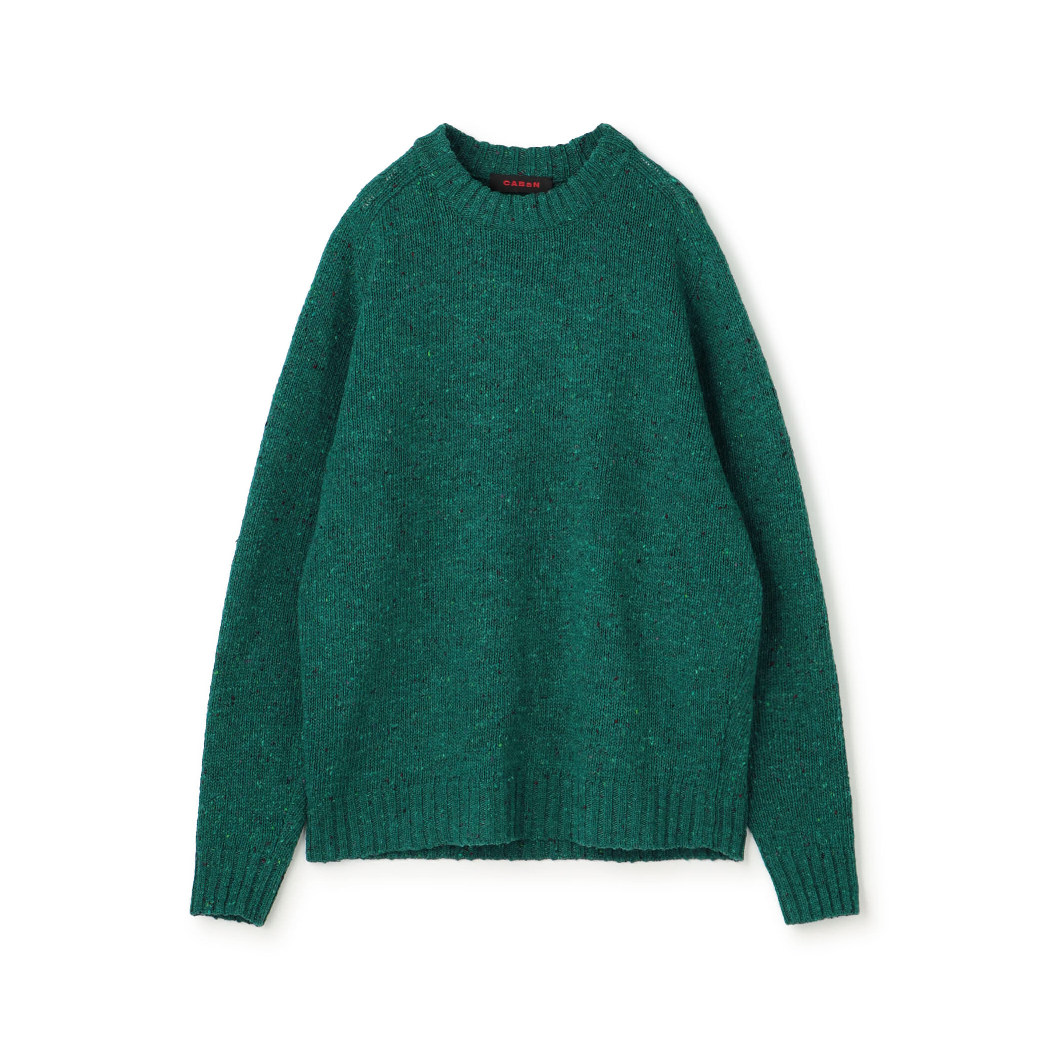 A17805 美品 CABaN 23AW ウールネップクルーネックニット 黄 L A17805 美品 CABaN 23AW ウールネップクルーネックニット 黄 L