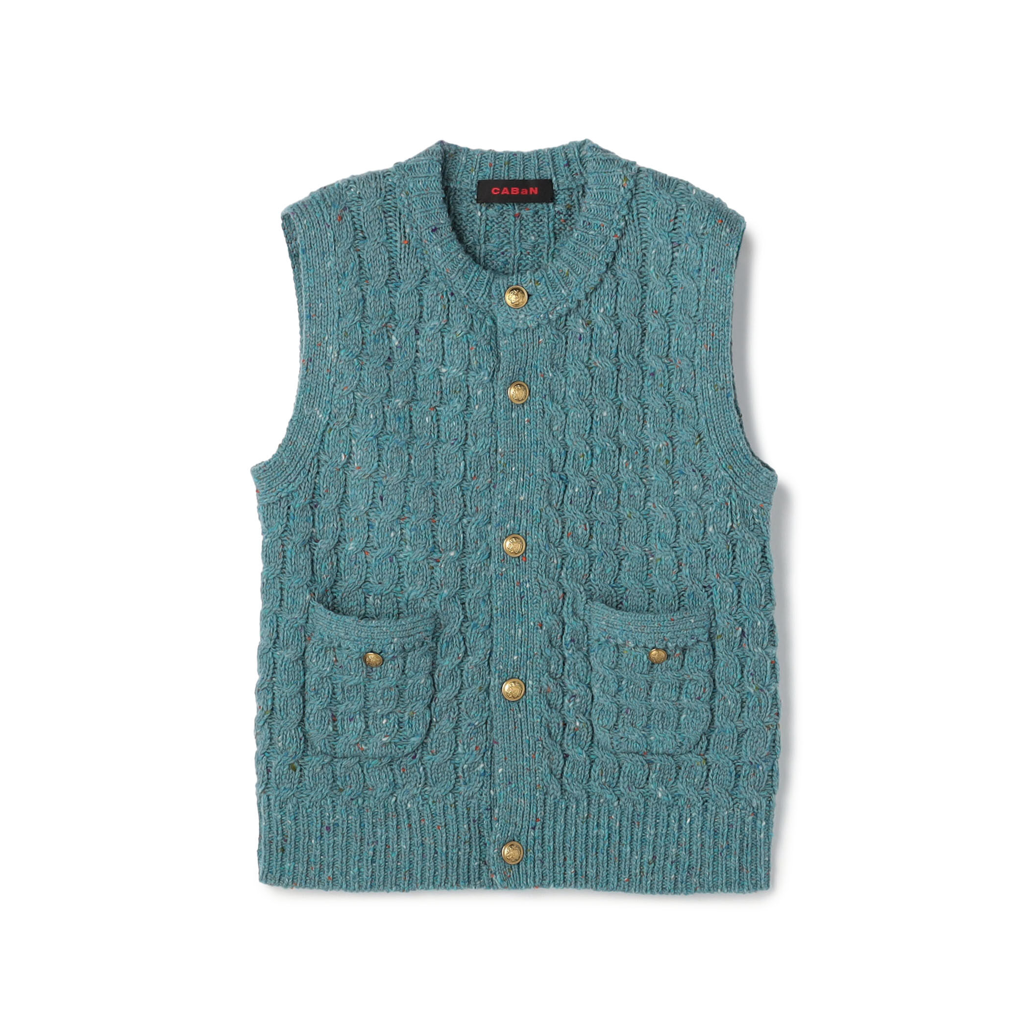 ウールネップ ケーブルニットベスト｜トゥモローランド 公式通販