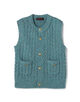 ウールネップ ケーブルニットベスト