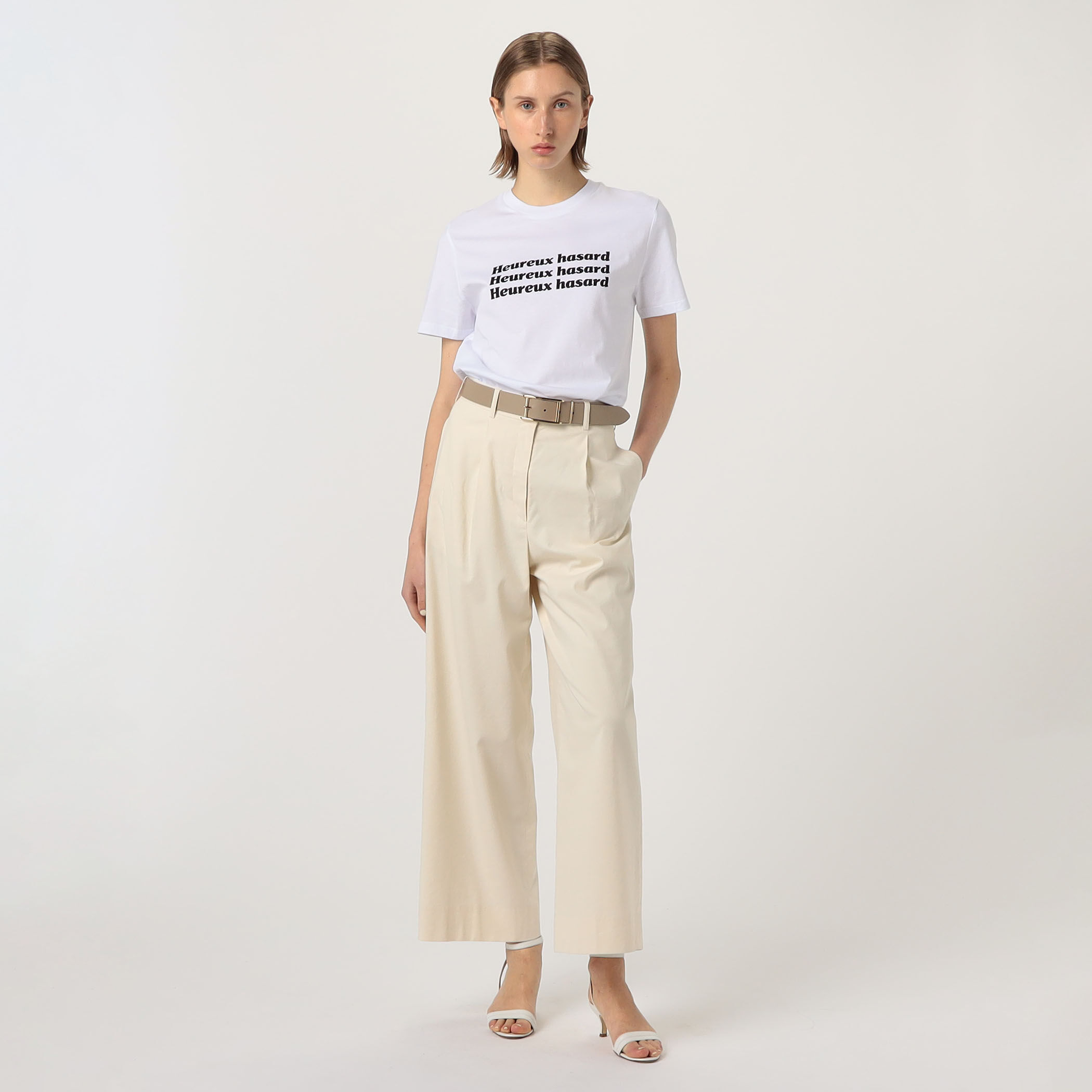 tシャツ Les Petits Basics Small happiness ハーフスリーブプルオーバー レディース Les Petits Basics Small happiness ハーフスリーブプルオーバー
