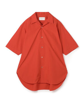 120/2コットン オープンカラーハーフスリーブ ロングシャツ