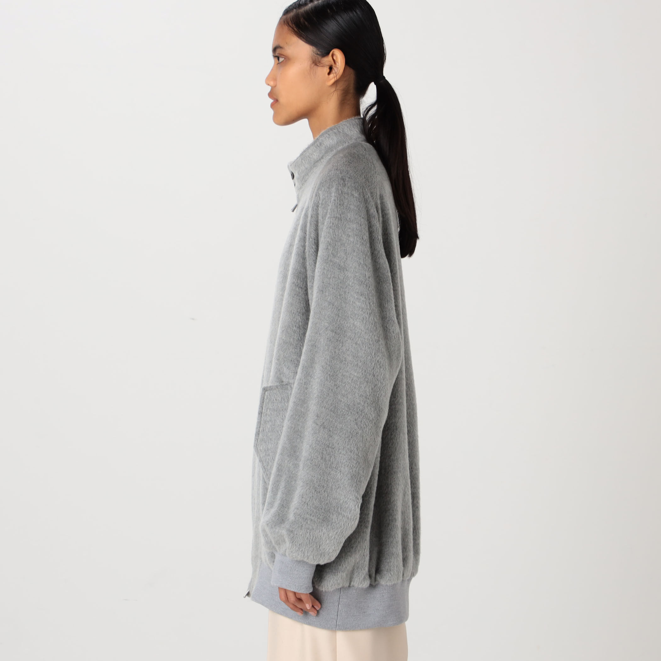 GALERIE VIE キッドモヘヤシャギー ビッグハリントンコート