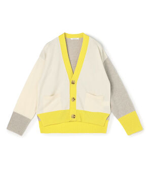■NZ LAMB 9G Vネックカーディガン