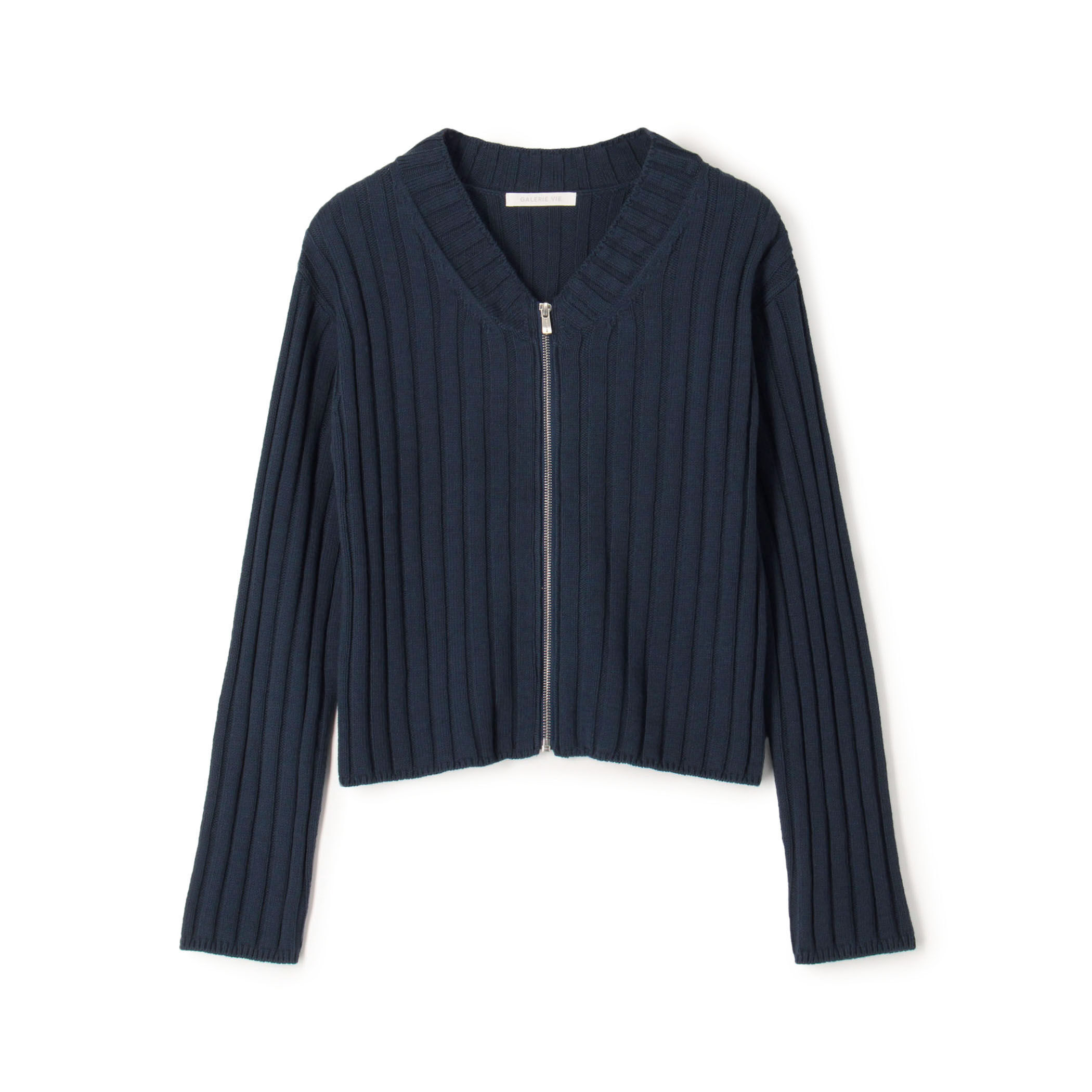 □ワイドリブ ジップアップカーディガン｜トゥモローランド 公式通販