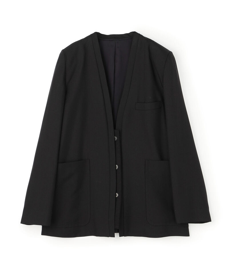 レーヨンポリエステルリラックスノーカラージャケット｜トゥモローランド 公式通販