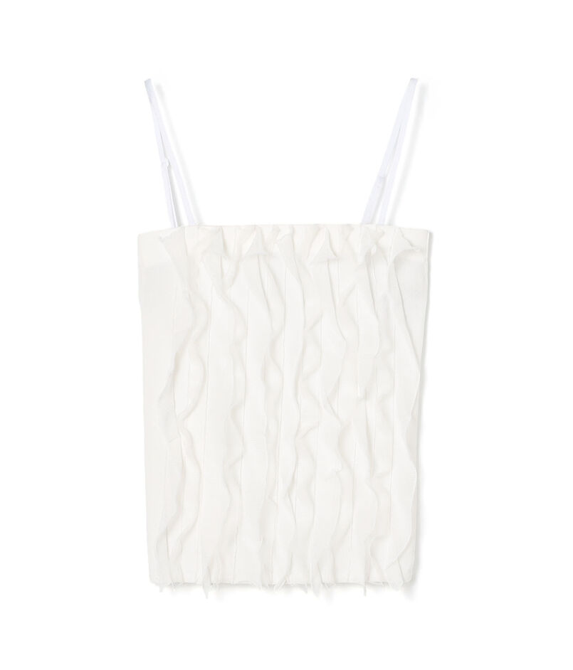 マットレーヨンラッフル キャミソール