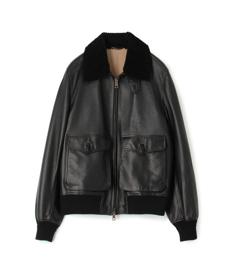 Nappa leather bomber jacket