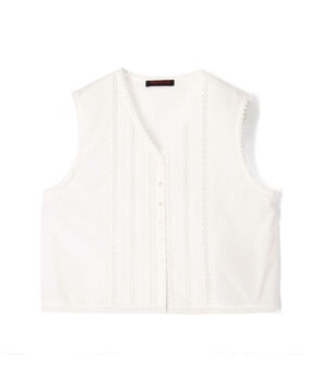 コットンコンビネーション ショートブラウス