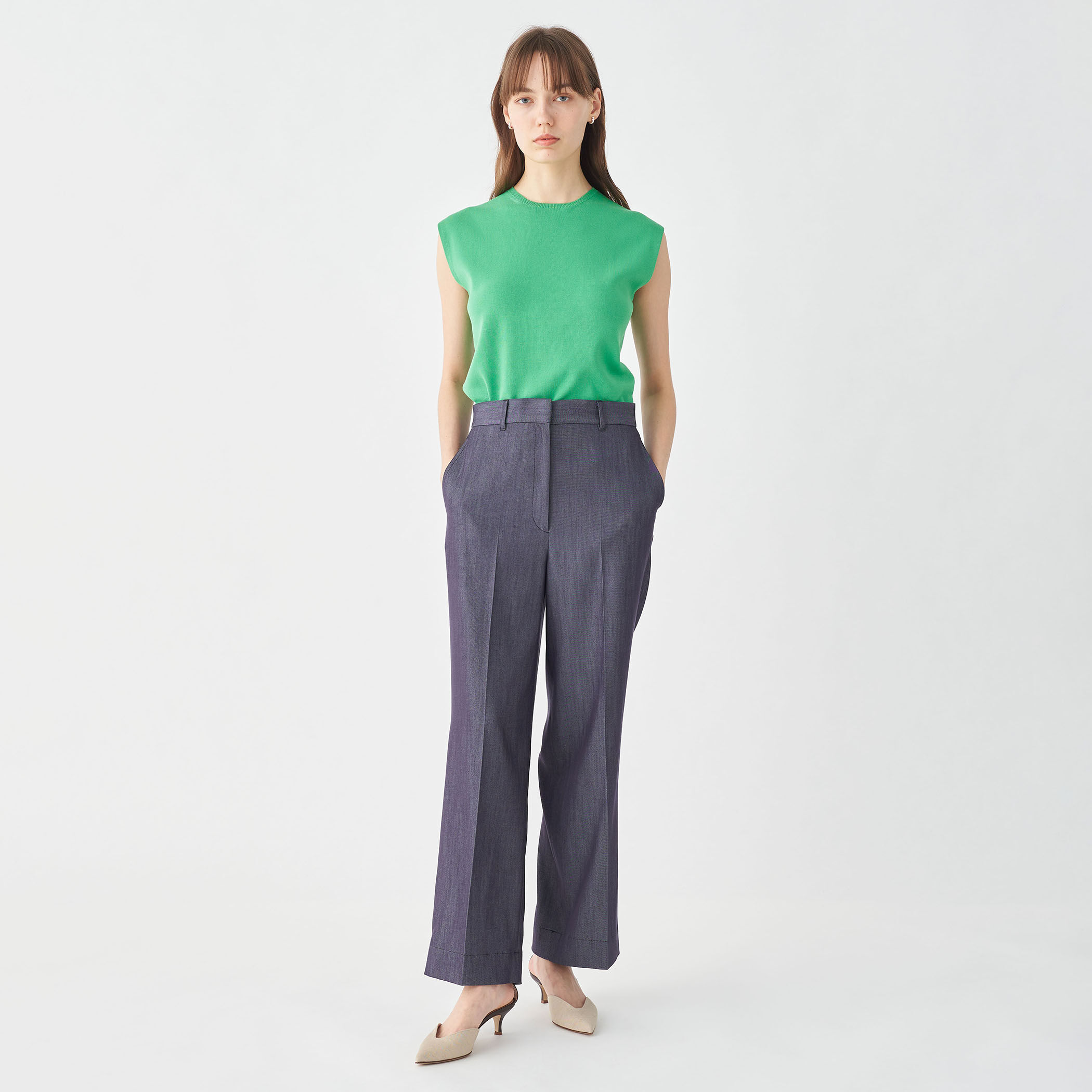 Ballsey ニット セーター ミラノリブ ノースリーブプルオーバー