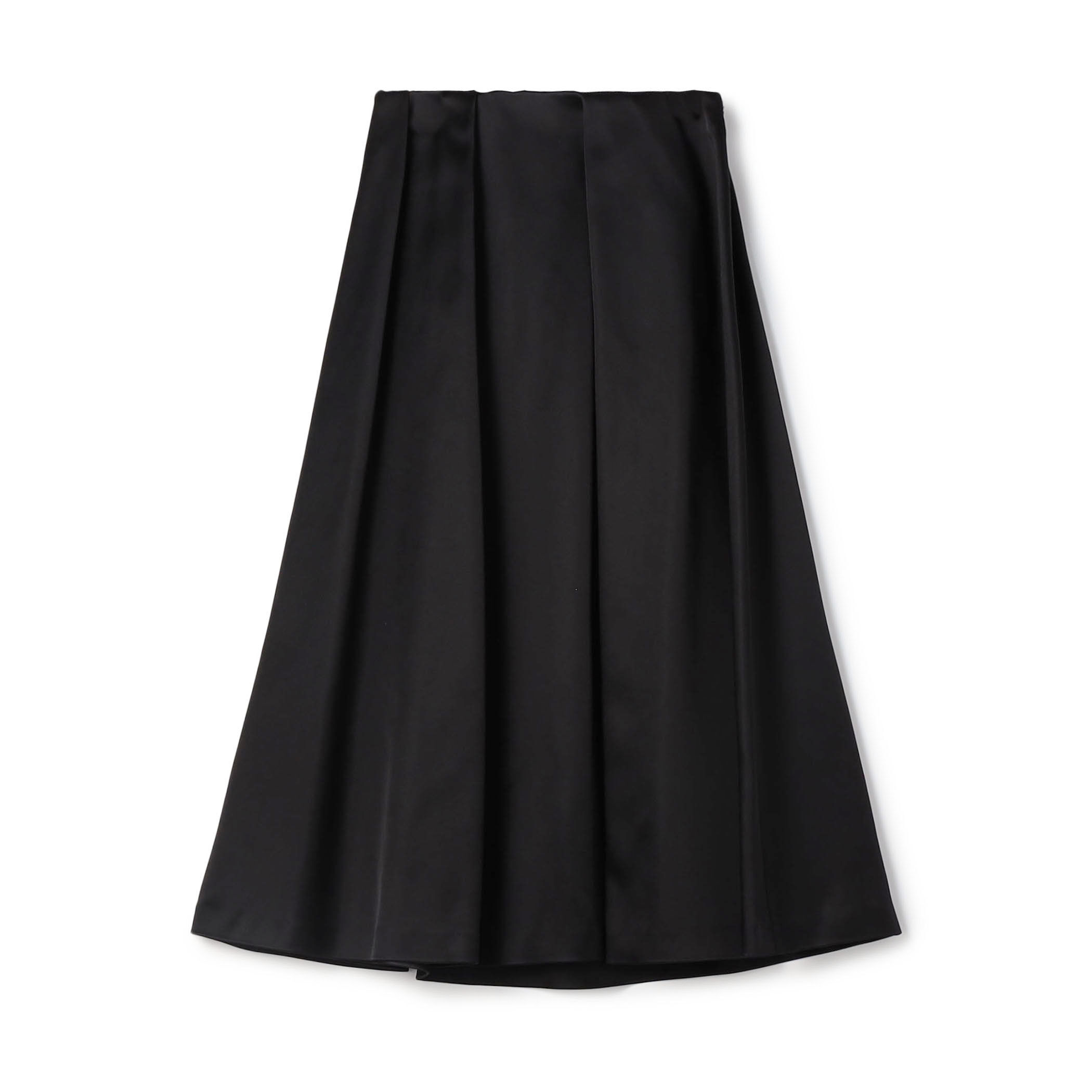 ナイロンハイカウントダブルクロス タックフレアスカート