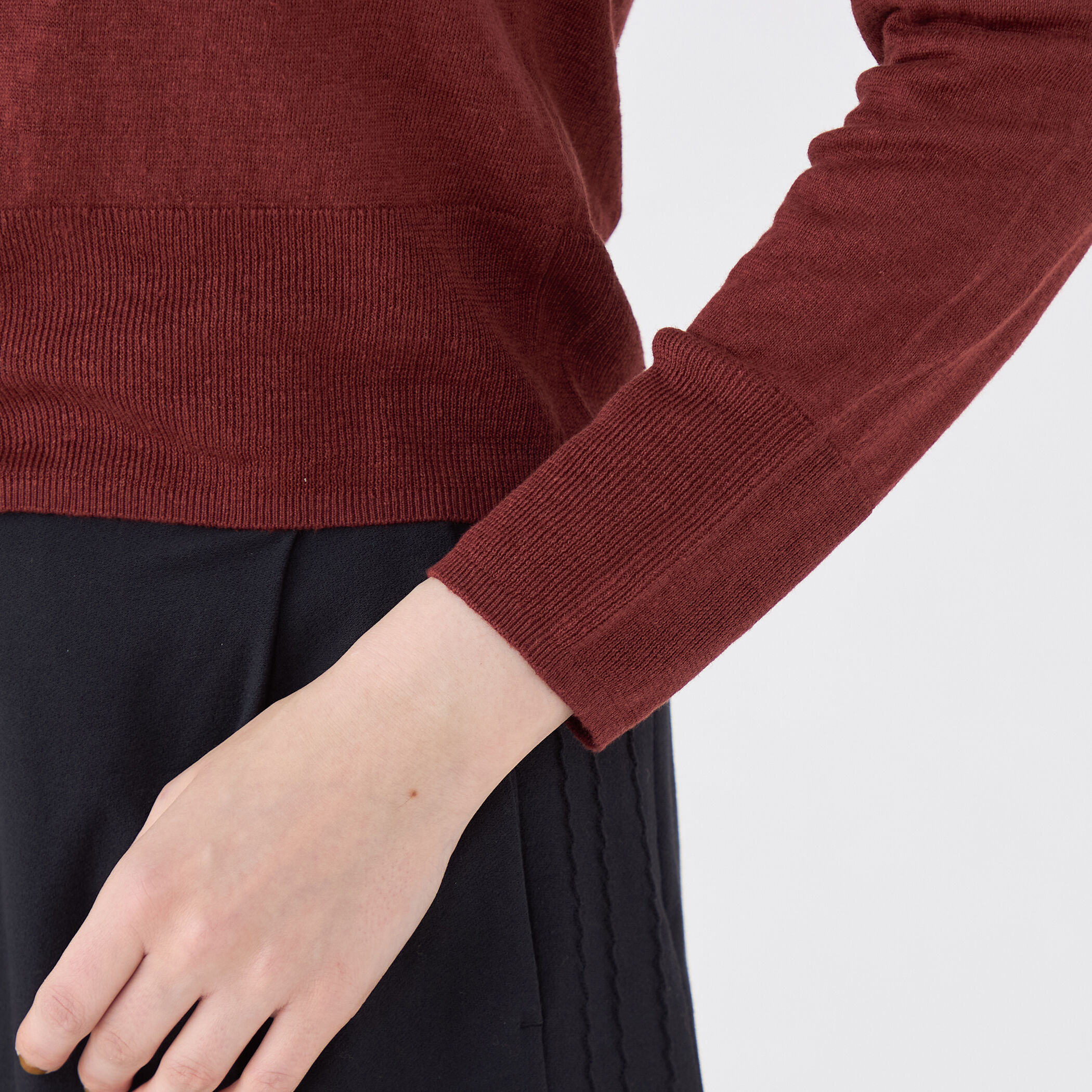 プレーンリネン クルーネックカーディガン｜トゥモローランド 公式通販