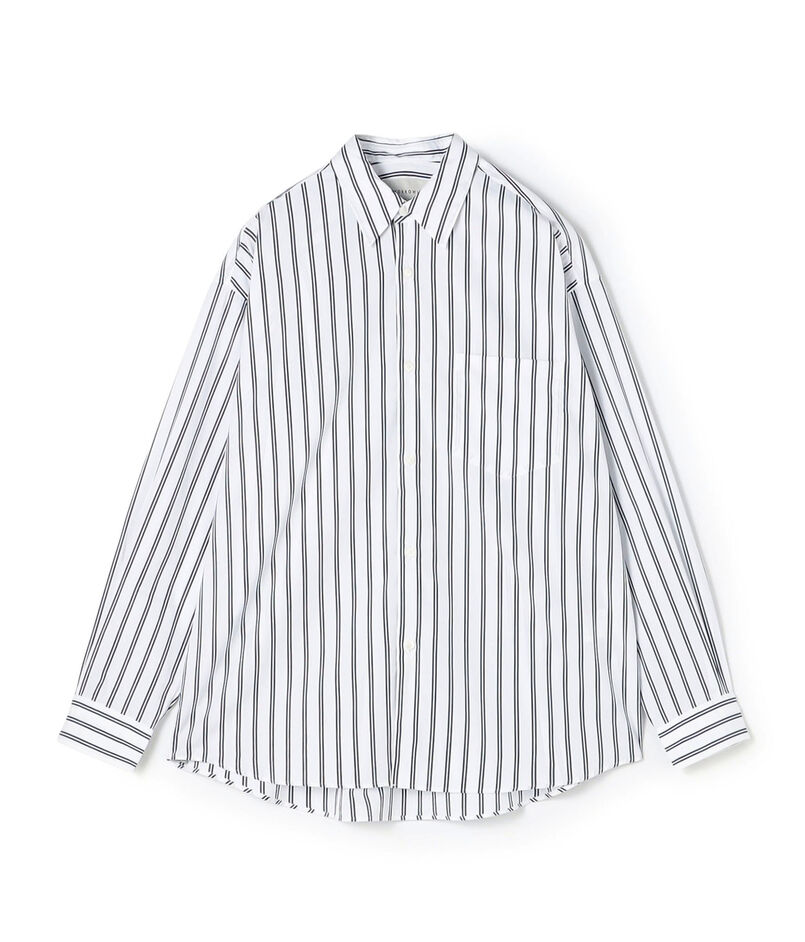 【店舗限定】コットンストライプ レギュラーカラーロングスリーブシャツ