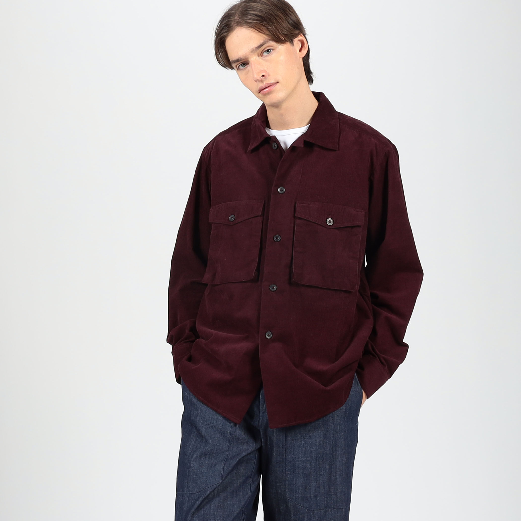JAN MACHENHAUER Ziggy Shirt コットンダブルポケット コーデュロイ