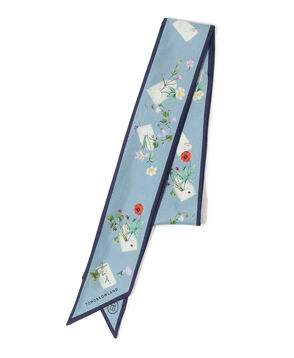 ATELIER TOMORROW FLOWER LETTER シルク ツイリースカーフ