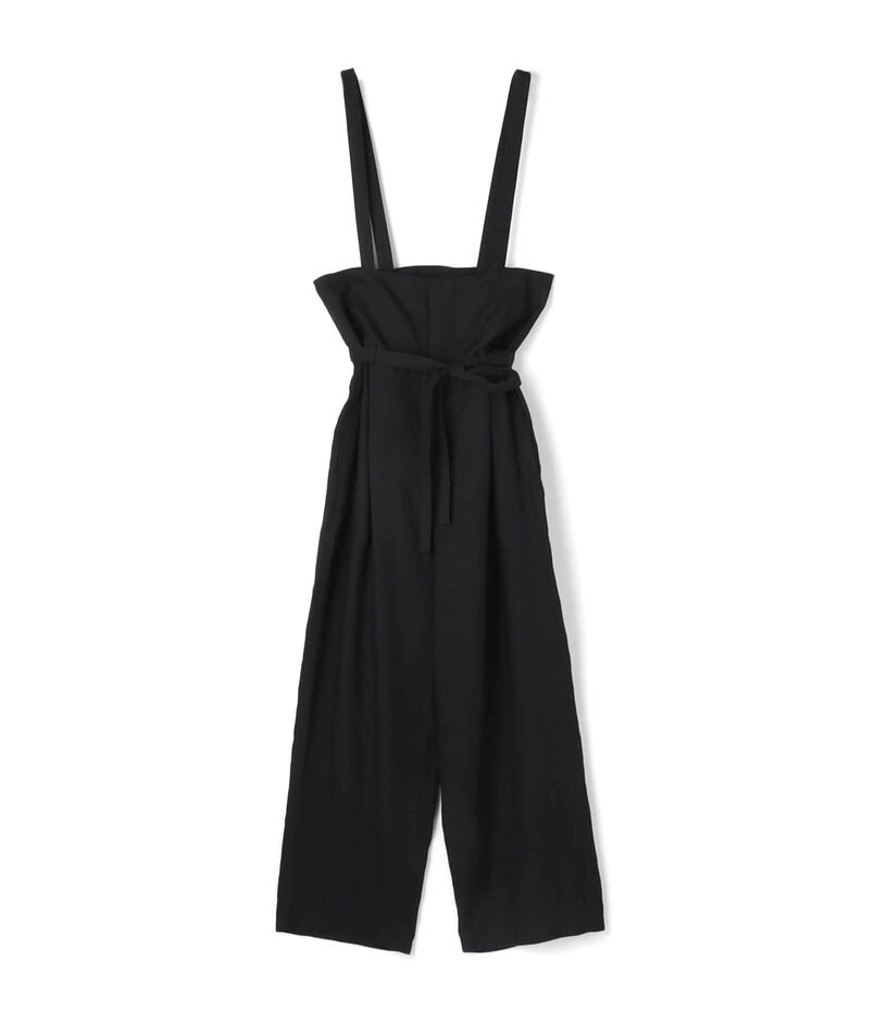 リネンポプリン ショルダーストラップパンツ