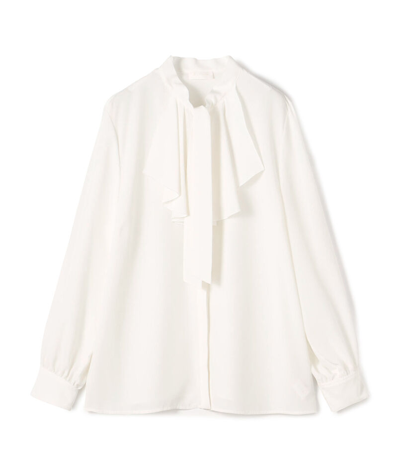 クリアデシン フリルボウタイブラウス