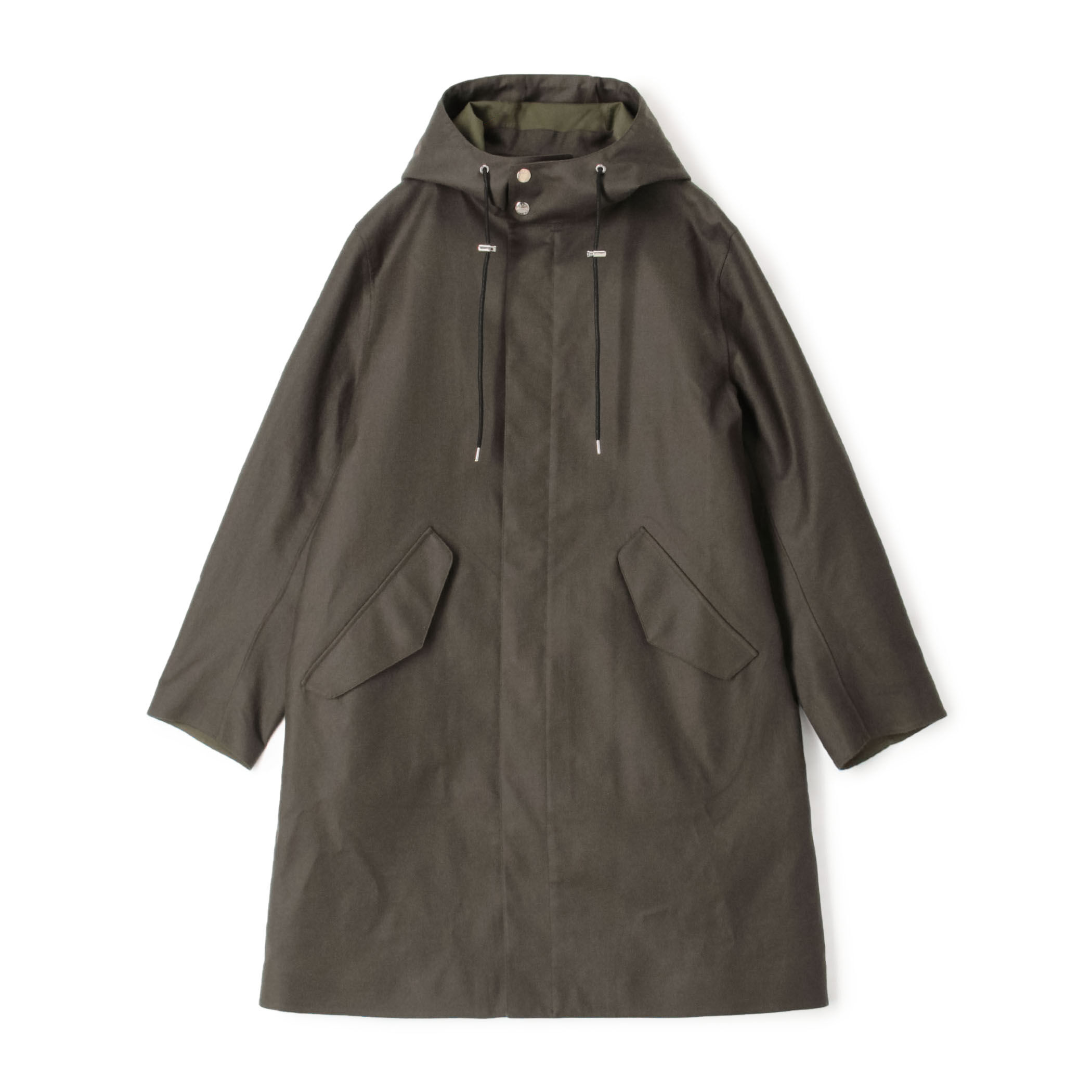 MACKINTOSH フーデットコート　ライナー付き　ロゴボタン　現行タグ 別注】MACKINTOSH GRANISH ウールボンディング フーデッドコート