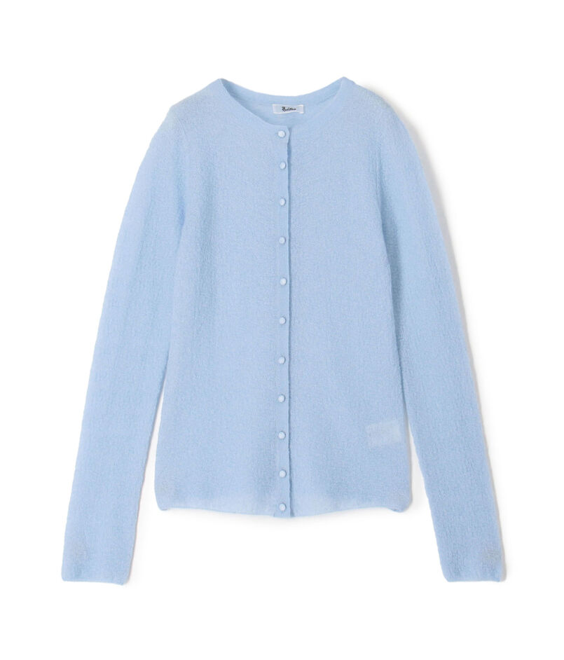 ■モヘアシアー クルーネックカーディガン