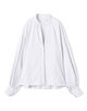 コットンストレッチポプリン ボリュームスリーブブラウス