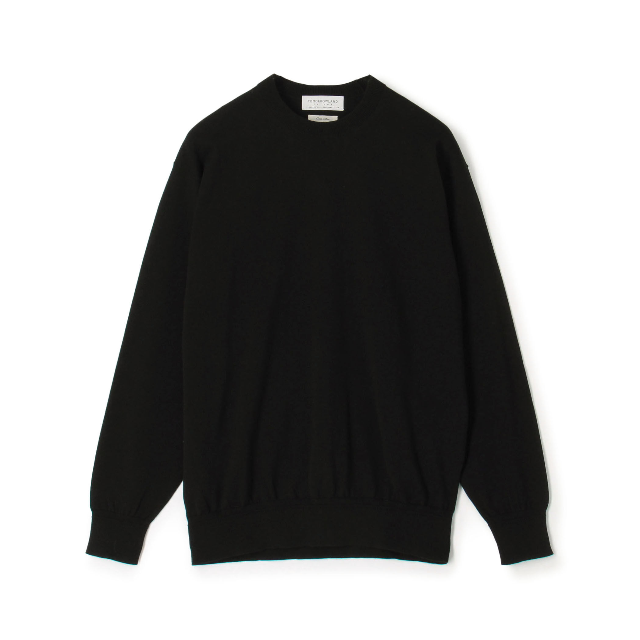 TOMORROWLAND tricot ギザコットン クルーネックプルオーバーニット