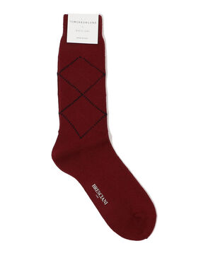 BRESCIANI ウールナイロン アーガイルソックス