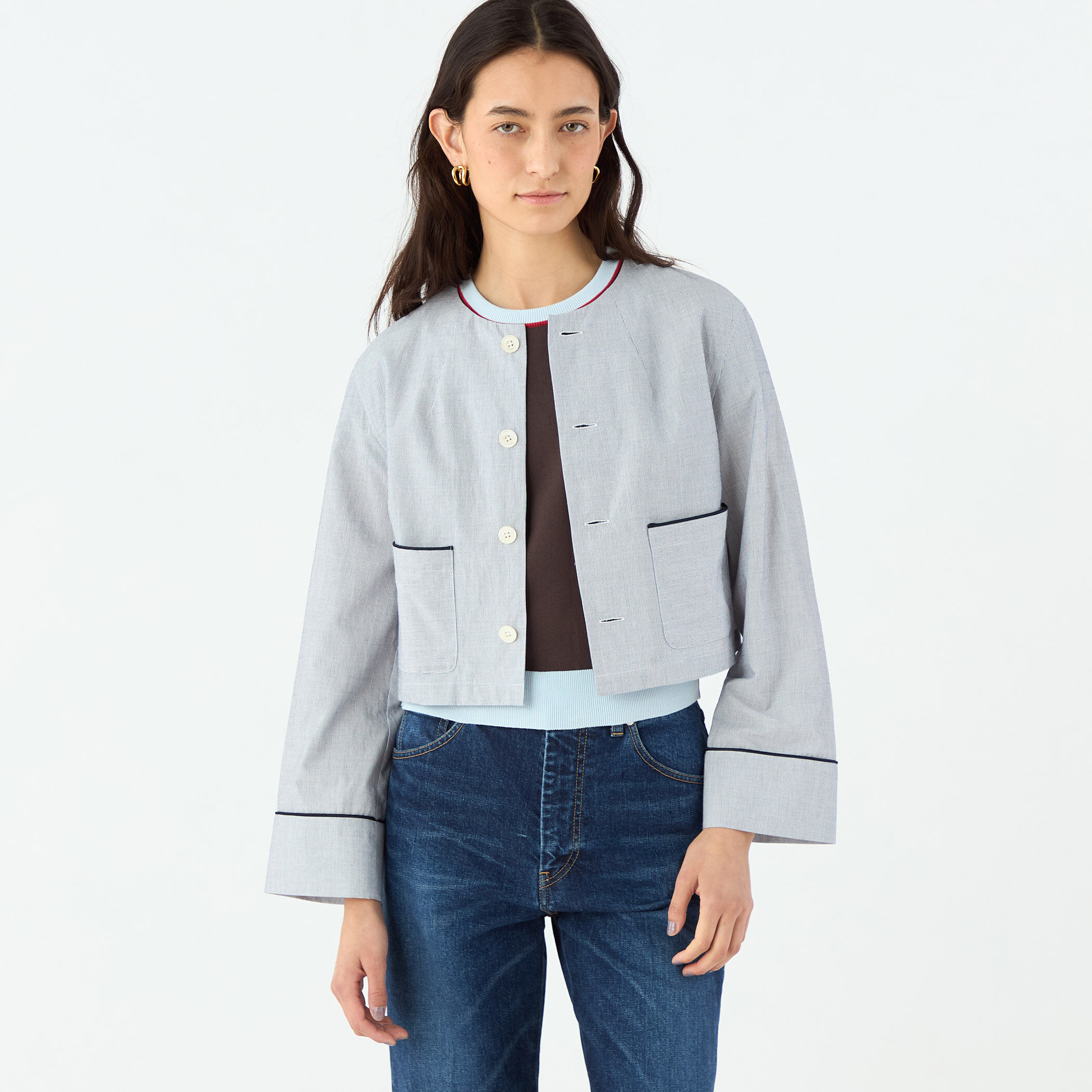 【美品】トゥモローランド　マカフィー　ジャケット　34 コットンコード クルーネックジャケット｜トゥモローランド 公式通販