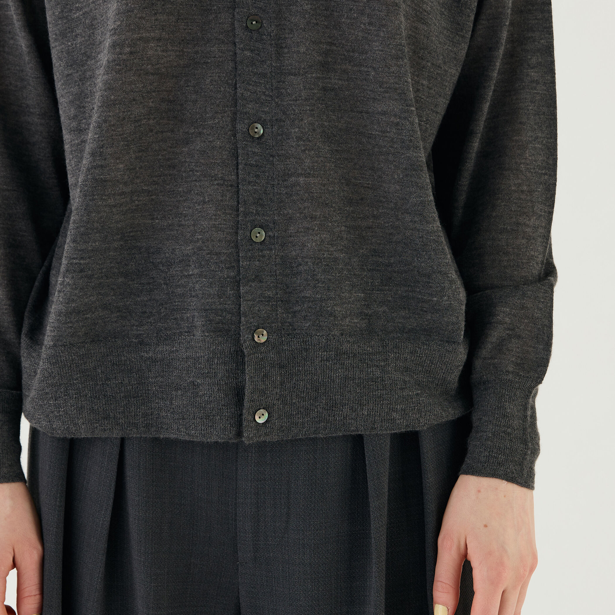 ウールカシミヤ　ミックスニットカーデ　GALERIE VIEトゥモローランド セール】 GALERIE VIE ボイルドニットカーディガン （ニット・セーター