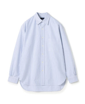 コットンオックスフォードストライプ ロングスリーブシャツ