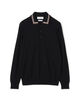 TOMORROWLAND tricot スーパーファインメリノウール ラインニットポロシャツ S-WOOL