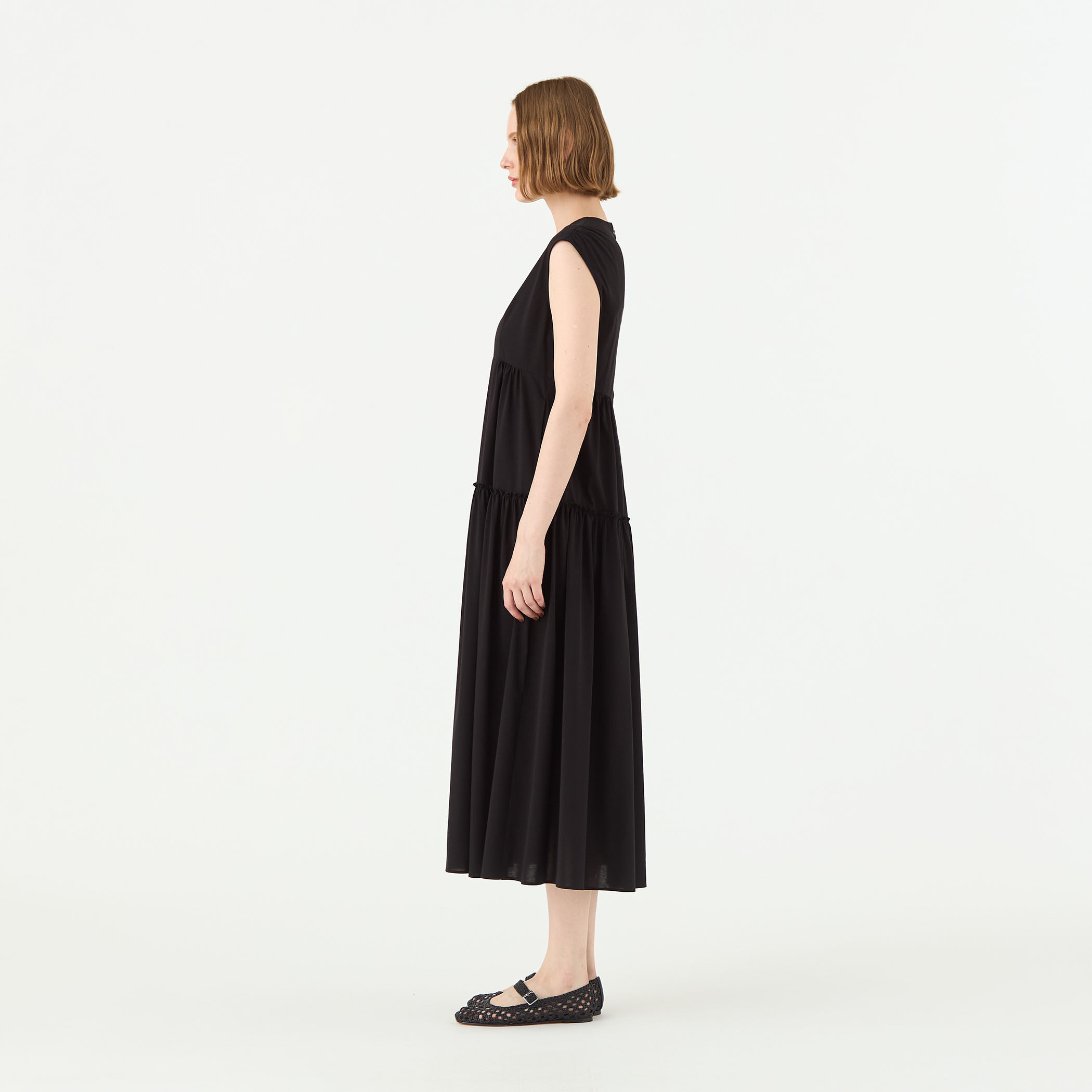 クリスピージャージー ティアードワンピース｜トゥモローランド 公式通販