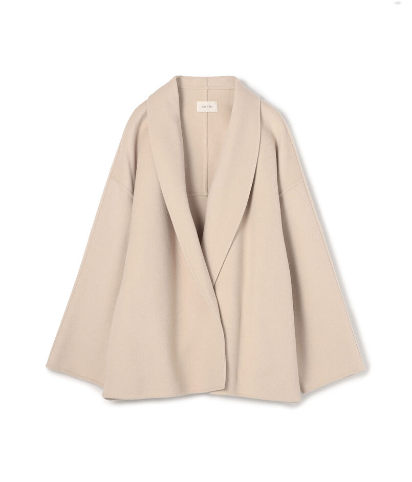 ダブルフェイスメルトンビーバー ショートコート