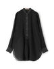 〈MORE10%OFF対象〉■■■オーガンジーコンビ バンドカラーシャツ