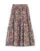 ポリエステルプリント ティアードマキシスカート