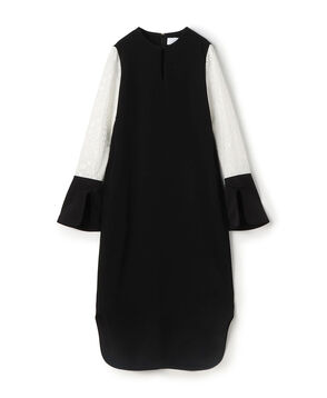 Mame Kurogouchi Floral Embroidery Sleeve Classic Dress