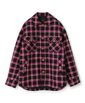 ウールチェック 中綿ブルゾン