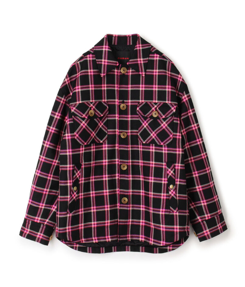 ウールチェック 中綿ブルゾン