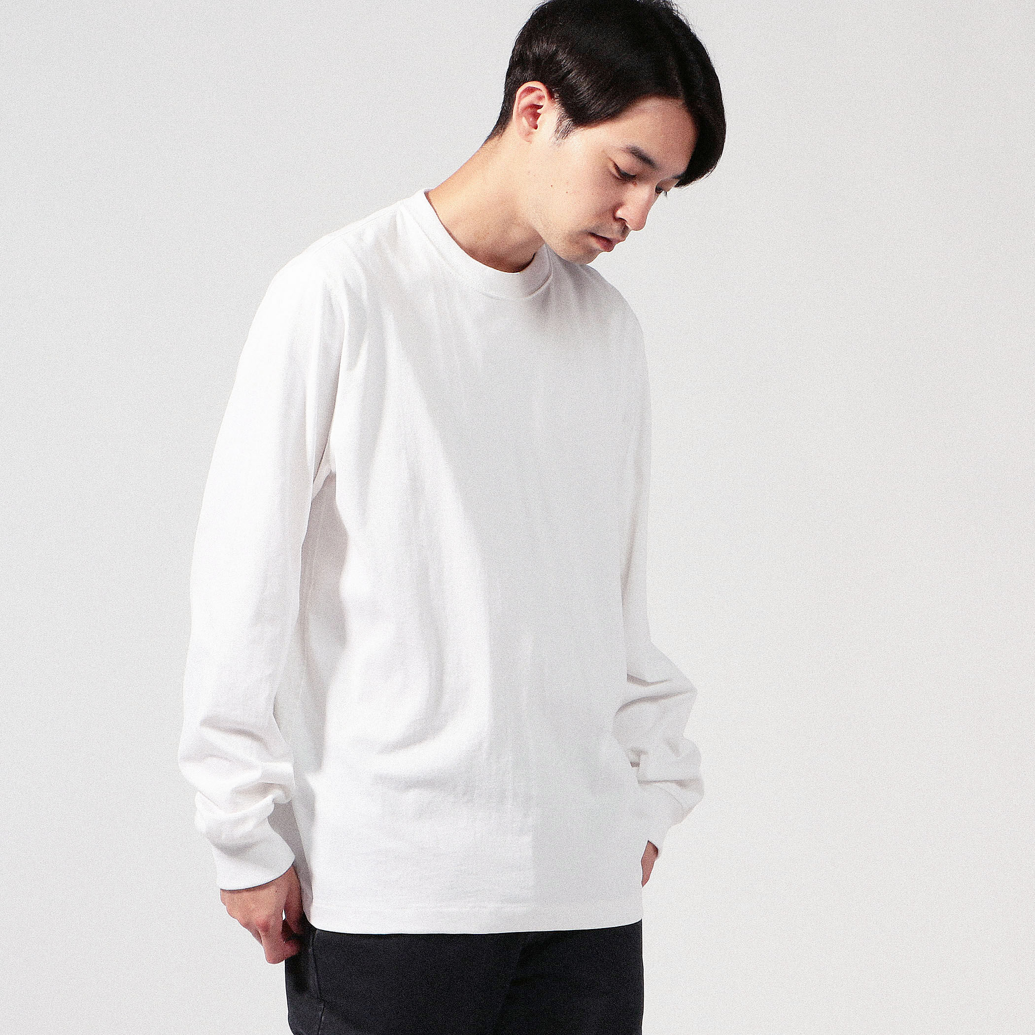 fitfor BASIC LONG SLEEVE TEE コットン クルーネックロングスリーブ