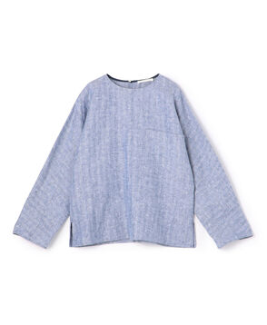 ブラッシュドリネン プルオーバーシャツ