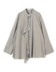 プレイドセルロースツイル フロンドレープシャツ プレイドセルロースツイル フロンドレープシャツ