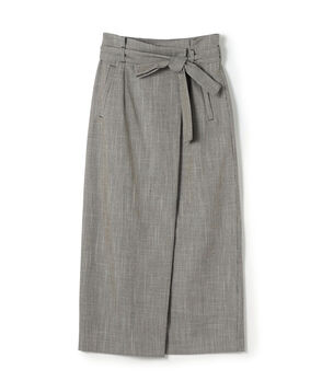 ミックススラブストレッチ マキシラップスカート