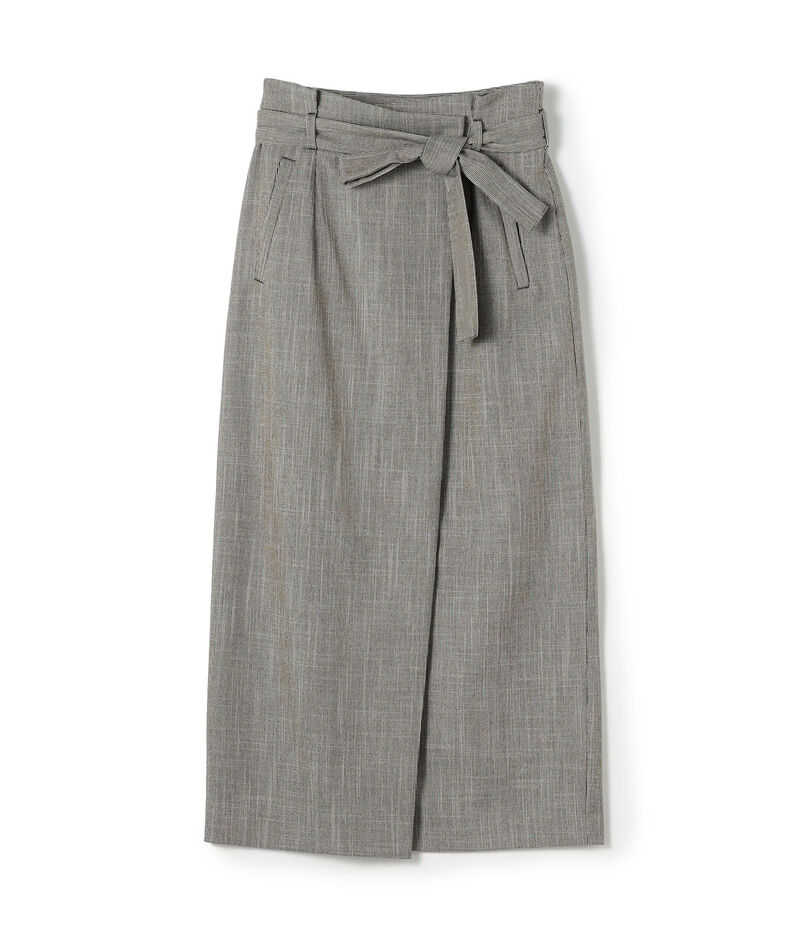 ミックススラブストレッチ マキシラップスカート