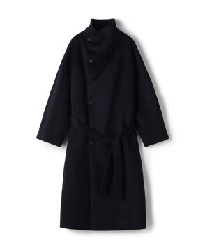 カシミヤビーバー ハイネックロングコート