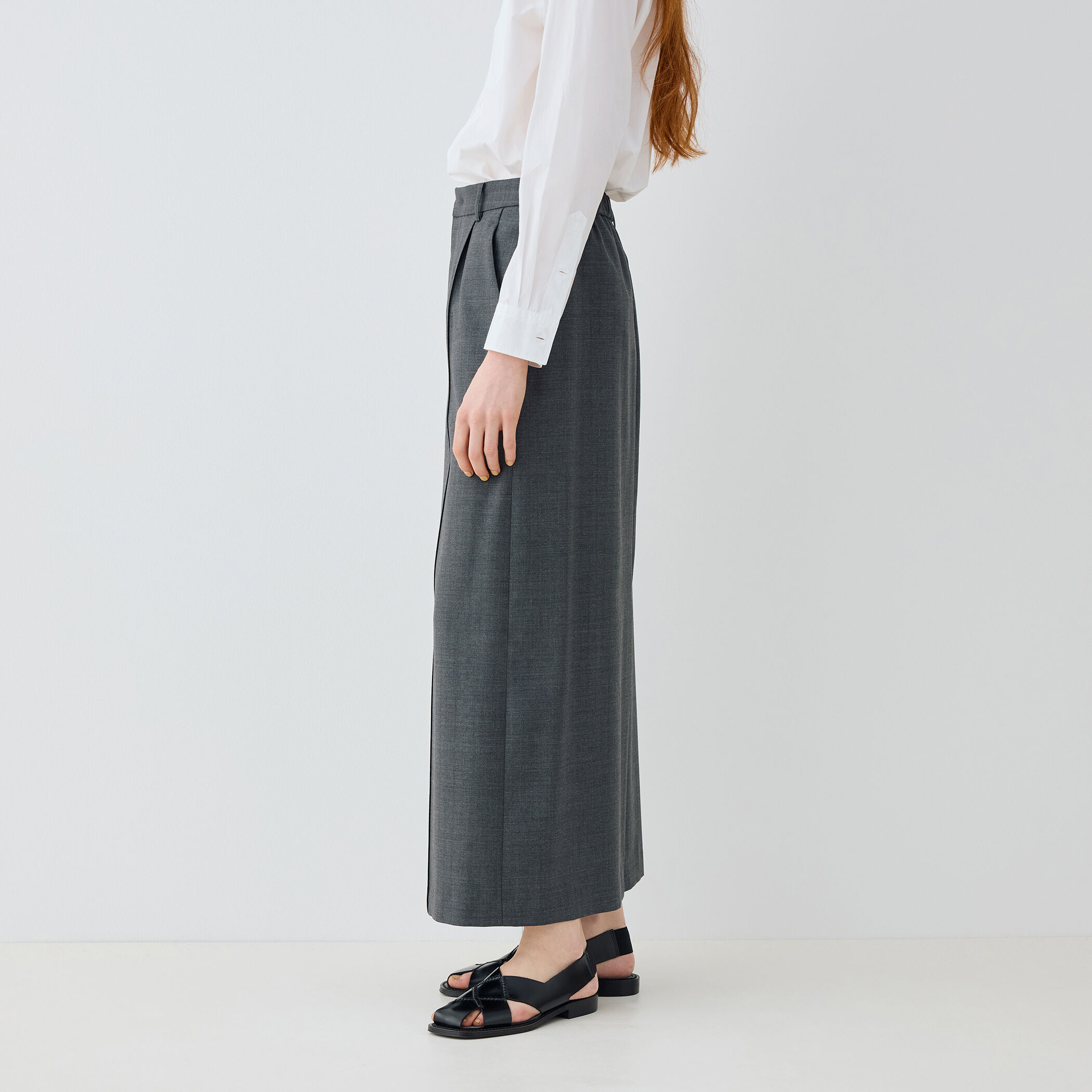 □ウォッシャブルギャバジン Iラインマキシスカート｜トゥモローランド