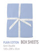 プレーンコットン ボックスシーツ（セミダブル）