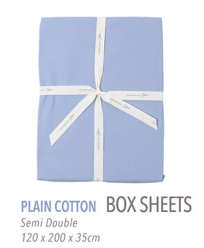 プレーンコットン ボックスシーツ（セミダブル）