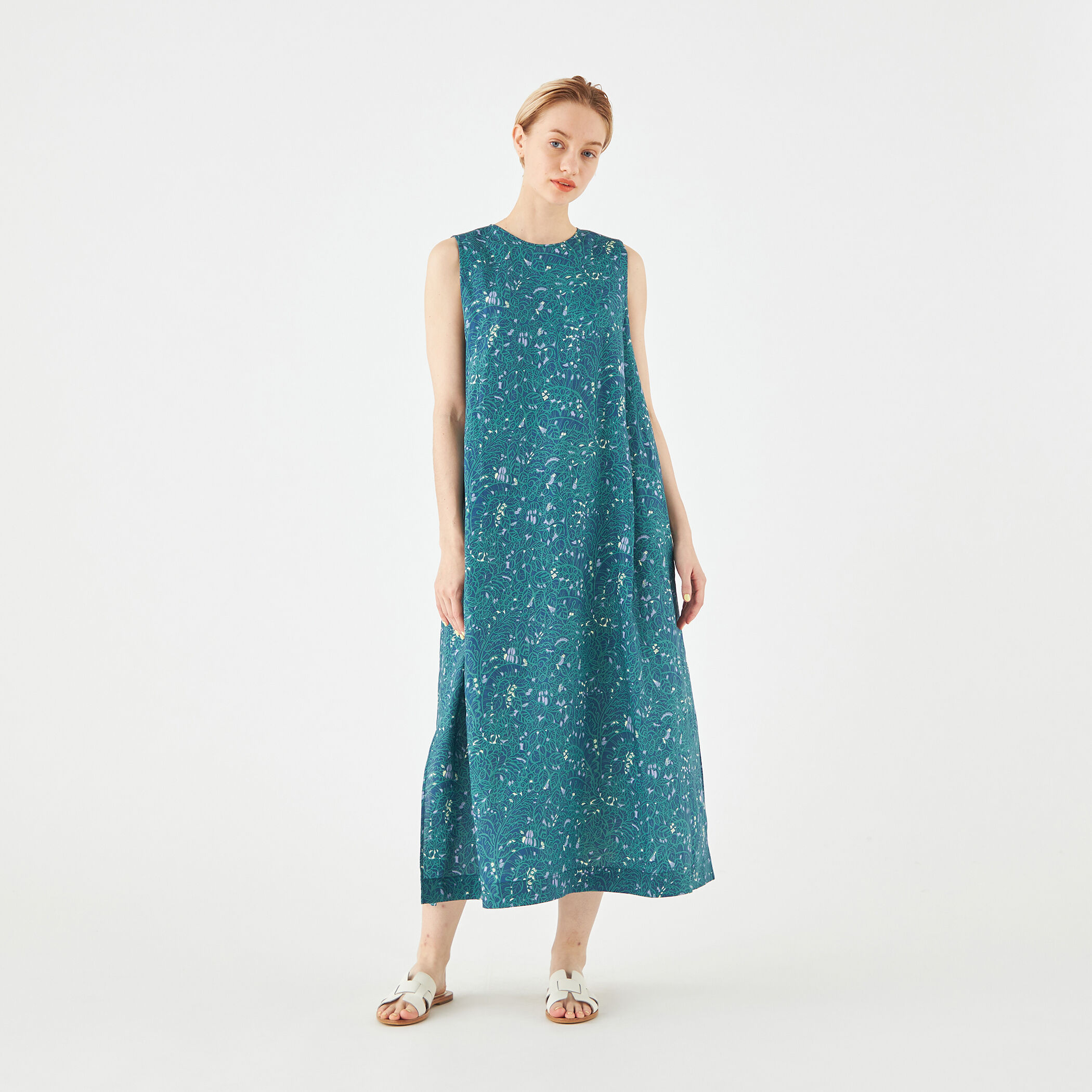 スミクロ リネンlinen 墨黒 切り替えSo:リネンワンピース - メルカリ