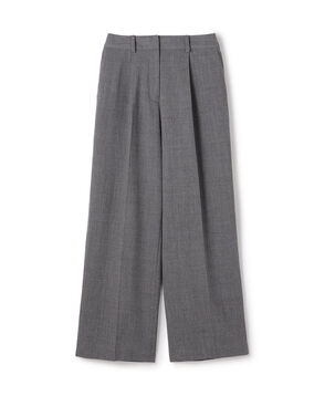 【WEB先行予約】ウールジョーゼット ワンタックストレートパンツ